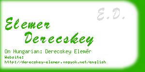 elemer derecskey business card